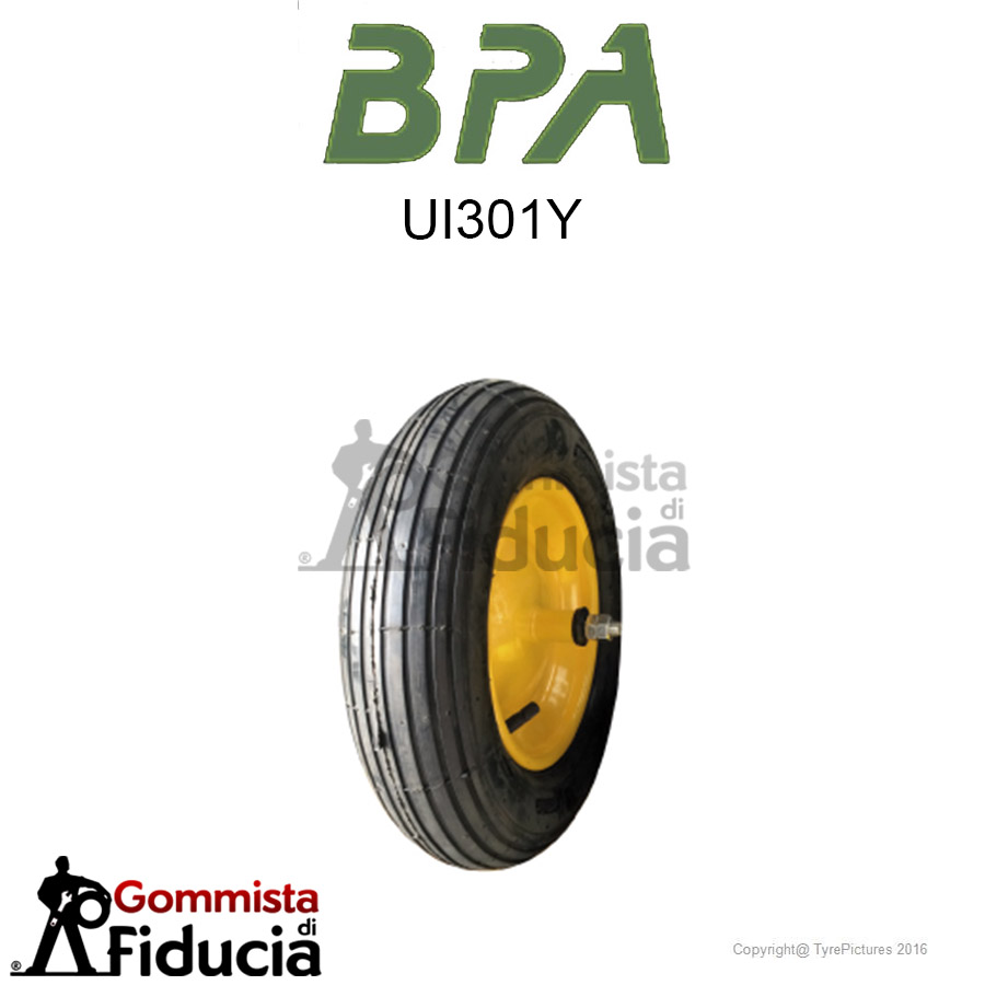 UI301Y.jpg BPA - 3 50 8 UI301 RIGATO PR4 MOZZO CORTO (GIALLO)* - immagine 1
